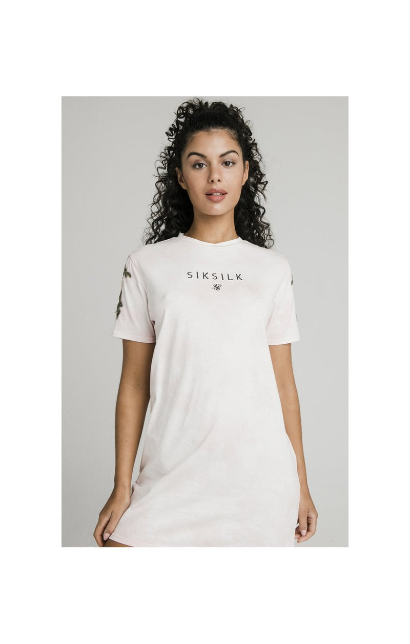 SikSilk Tye-Dye T-Shirt Dress - Pink