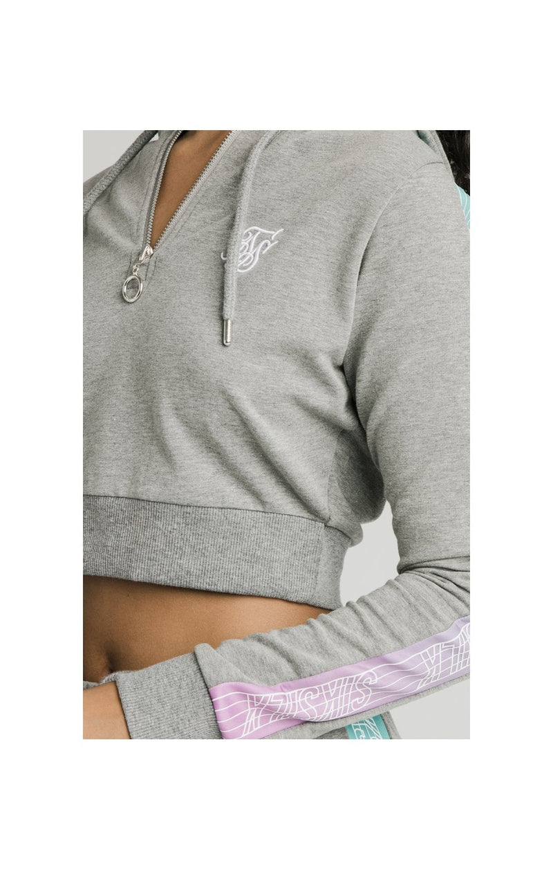 SikSilk Fade Runner Track Top - Grey Marl (1)