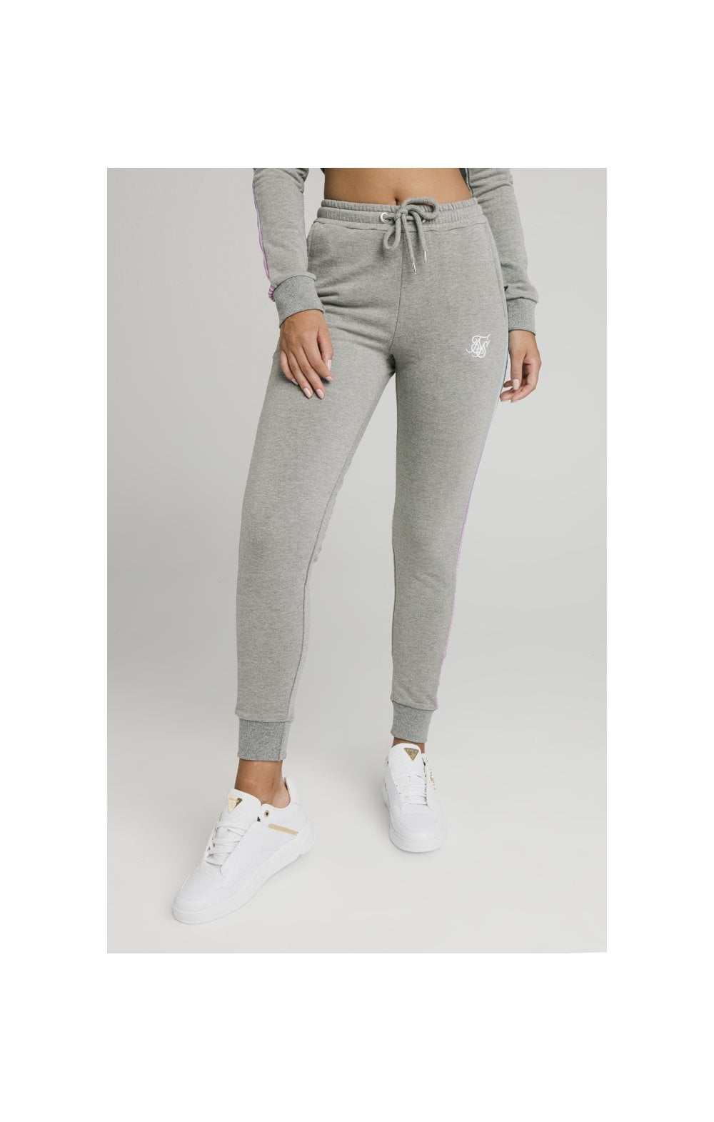 SikSilk Fade Runner Track Pants - Grey Marl (6)