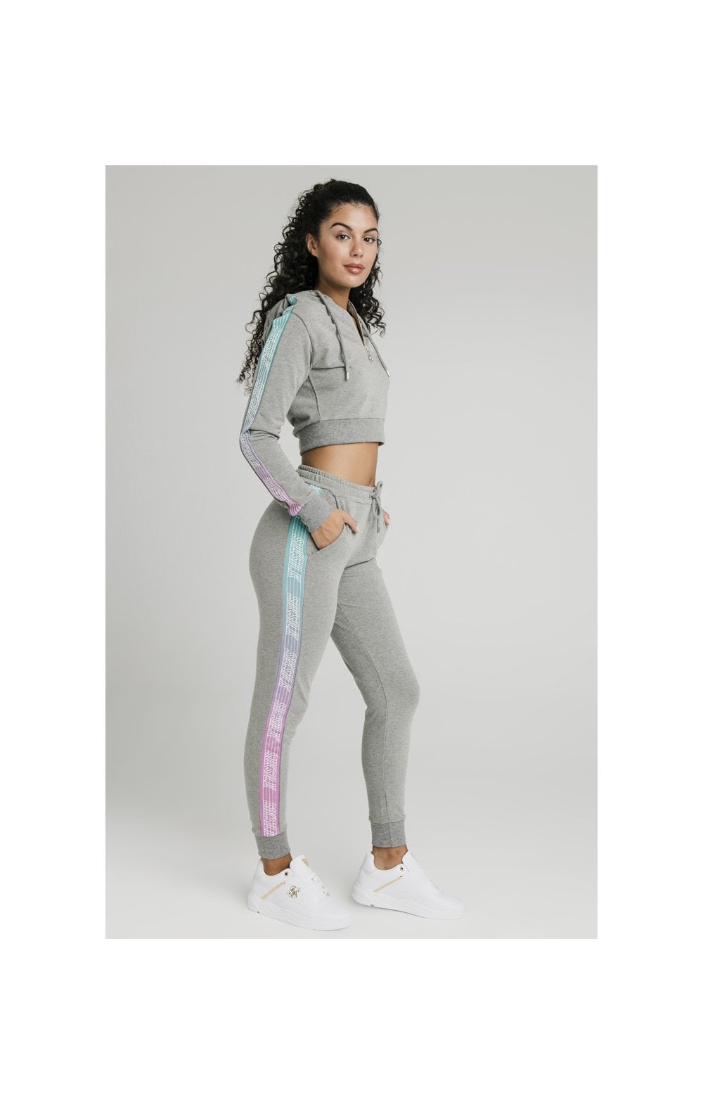 SikSilk Fade Runner Track Pants - Grey Marl (7)