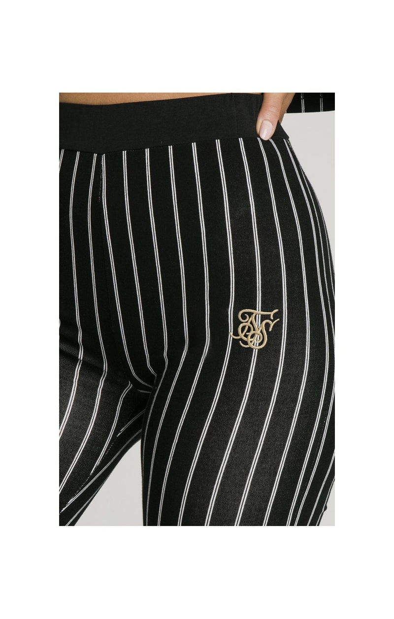 SikSilk Baseball Stripe Cycle Shorts - Black (1)