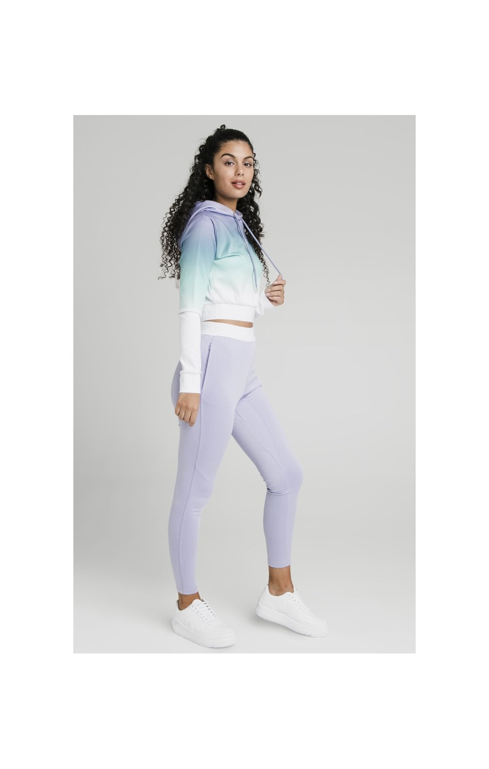 SikSilk Lilac Haze Track Top - Lilac,Turquoise & White (1)