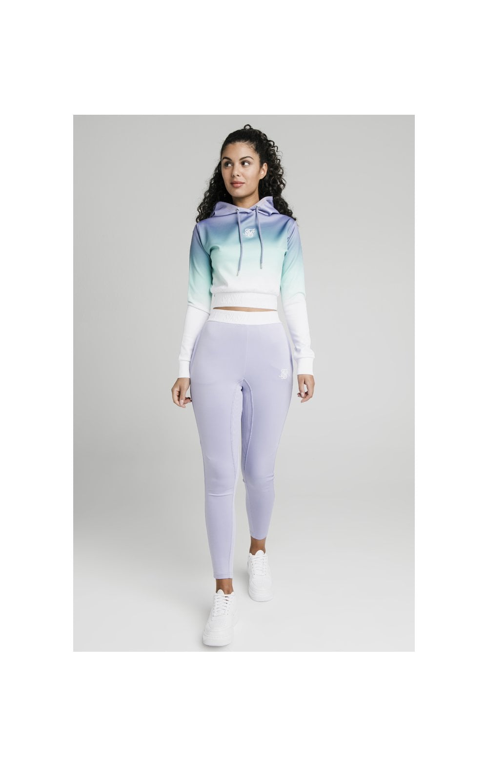 SikSilk Lilac Haze Track Top - Lilac,Turquoise & White (2)