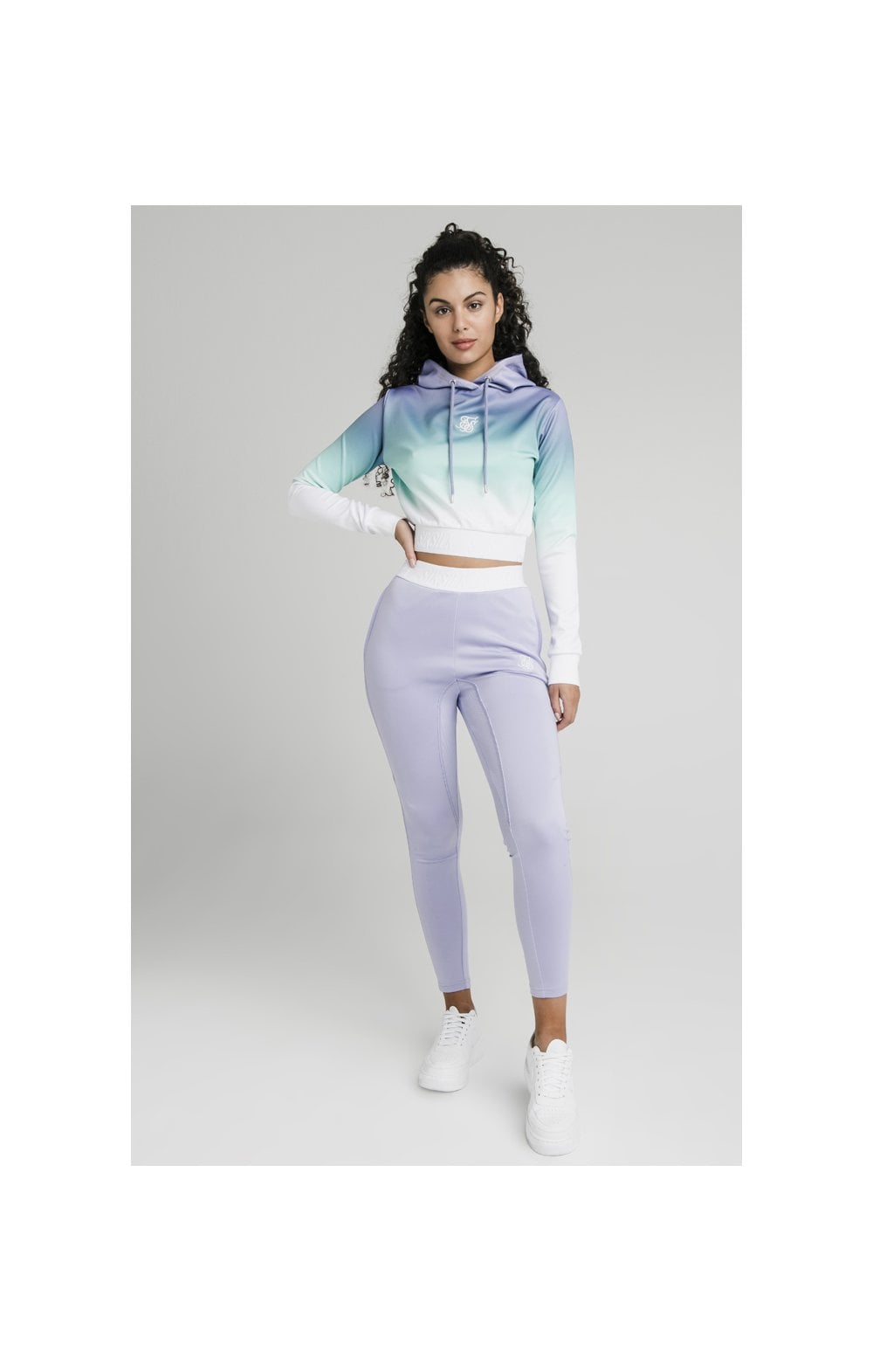 SikSilk Lilac Haze Track Top - Lilac,Turquoise & White (3)
