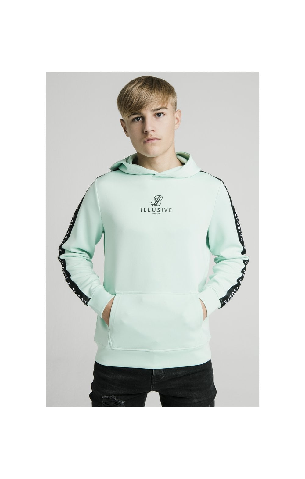 Load image into Gallery viewer, Illusive London Tape Overhead Hoodie - Mint