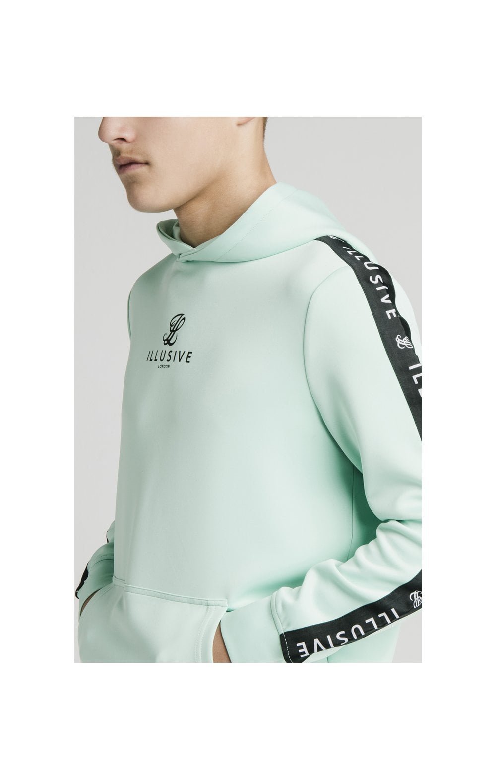 Load image into Gallery viewer, Illusive London Tape Overhead Hoodie - Mint (1)