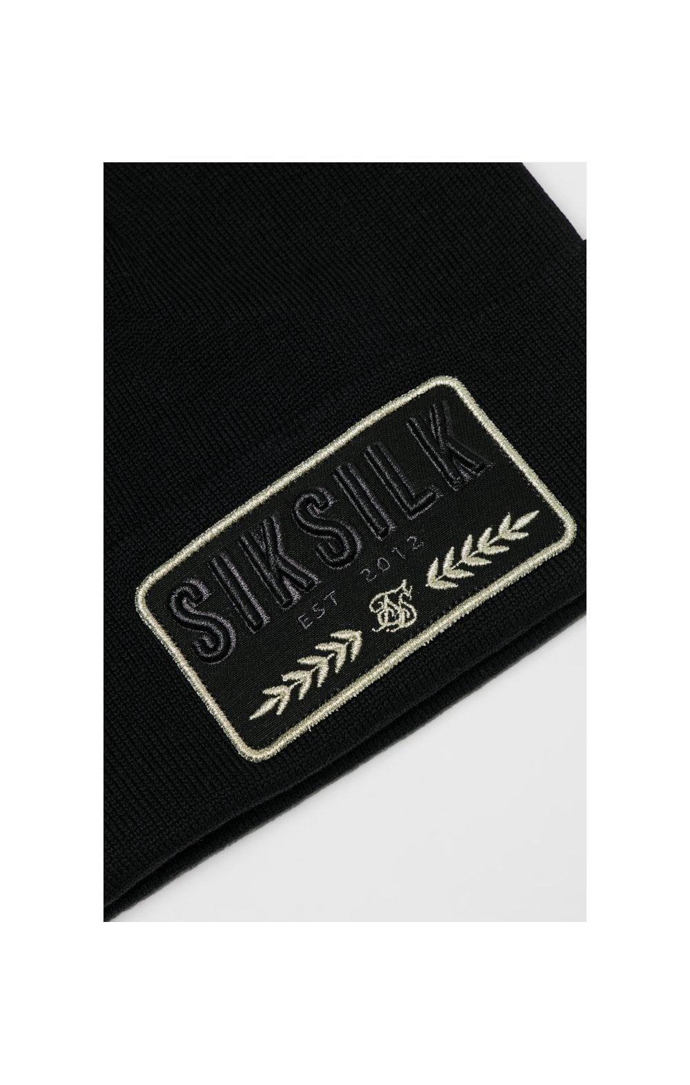 Load image into Gallery viewer, SikSilk Patch Beanie - Black (1)