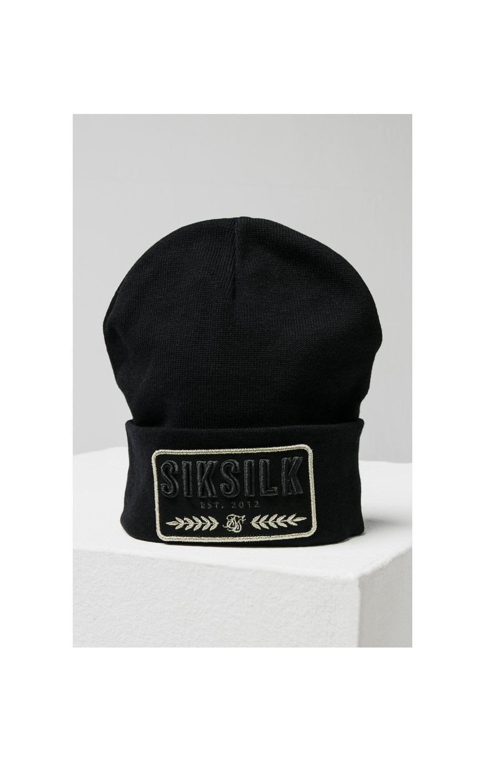 Load image into Gallery viewer, SikSilk Patch Beanie - Black (2)