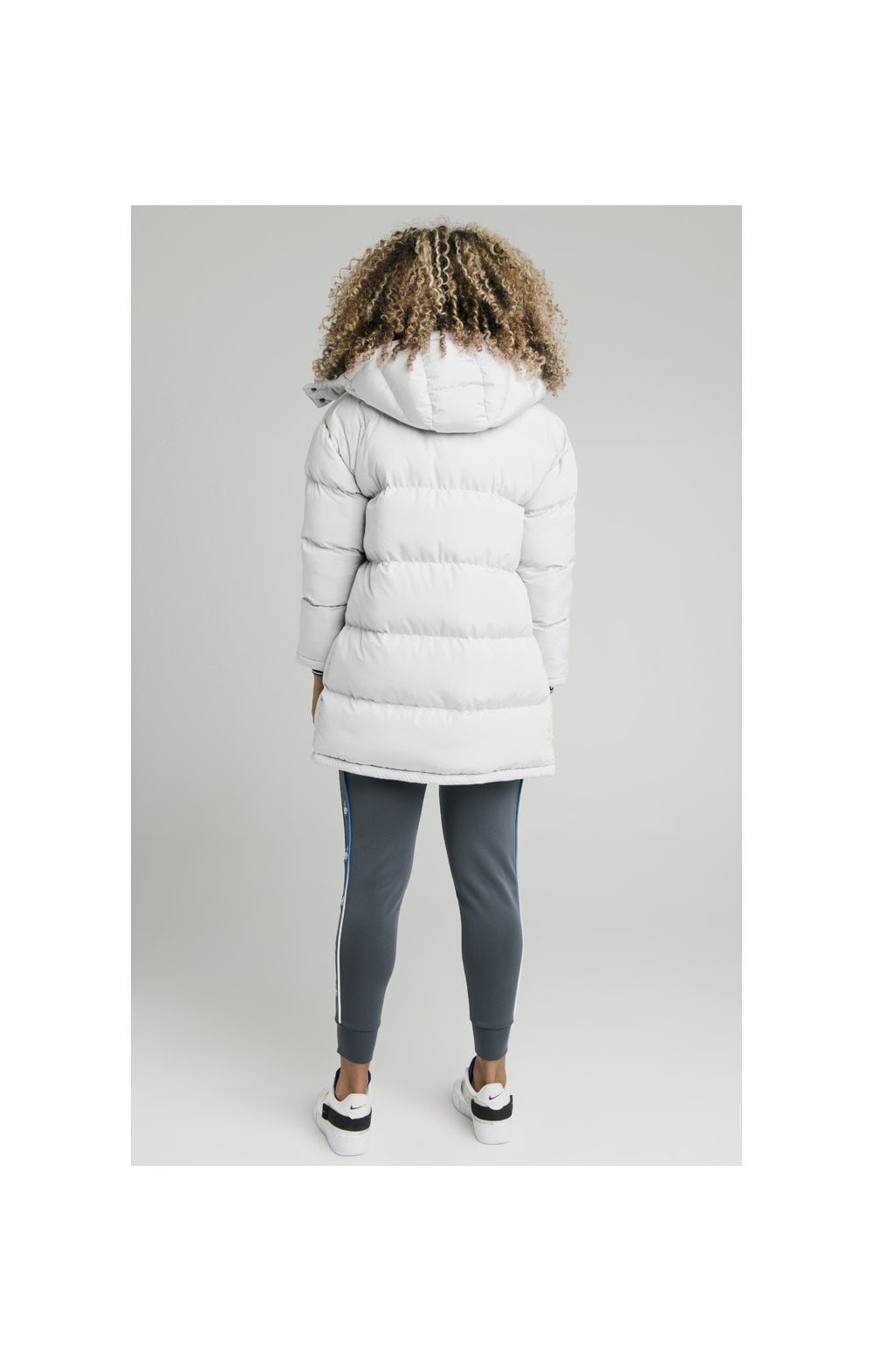 Siksilk fur hood padded jacket womens online