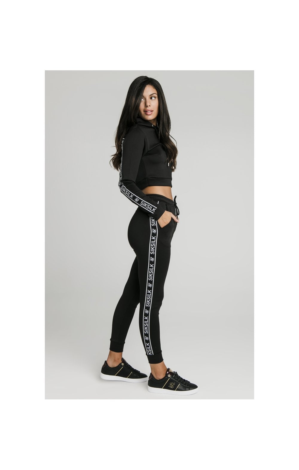Load image into Gallery viewer, SikSilk Arc Tech Cropped Track Pants - Black (4)