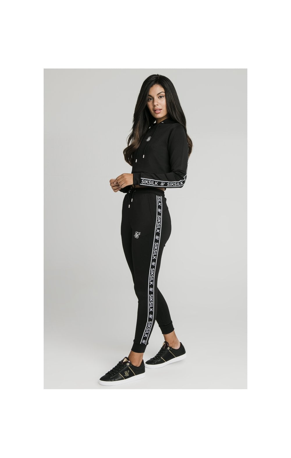 Load image into Gallery viewer, SikSilk Arc Tech Cropped Track Pants - Black (6)