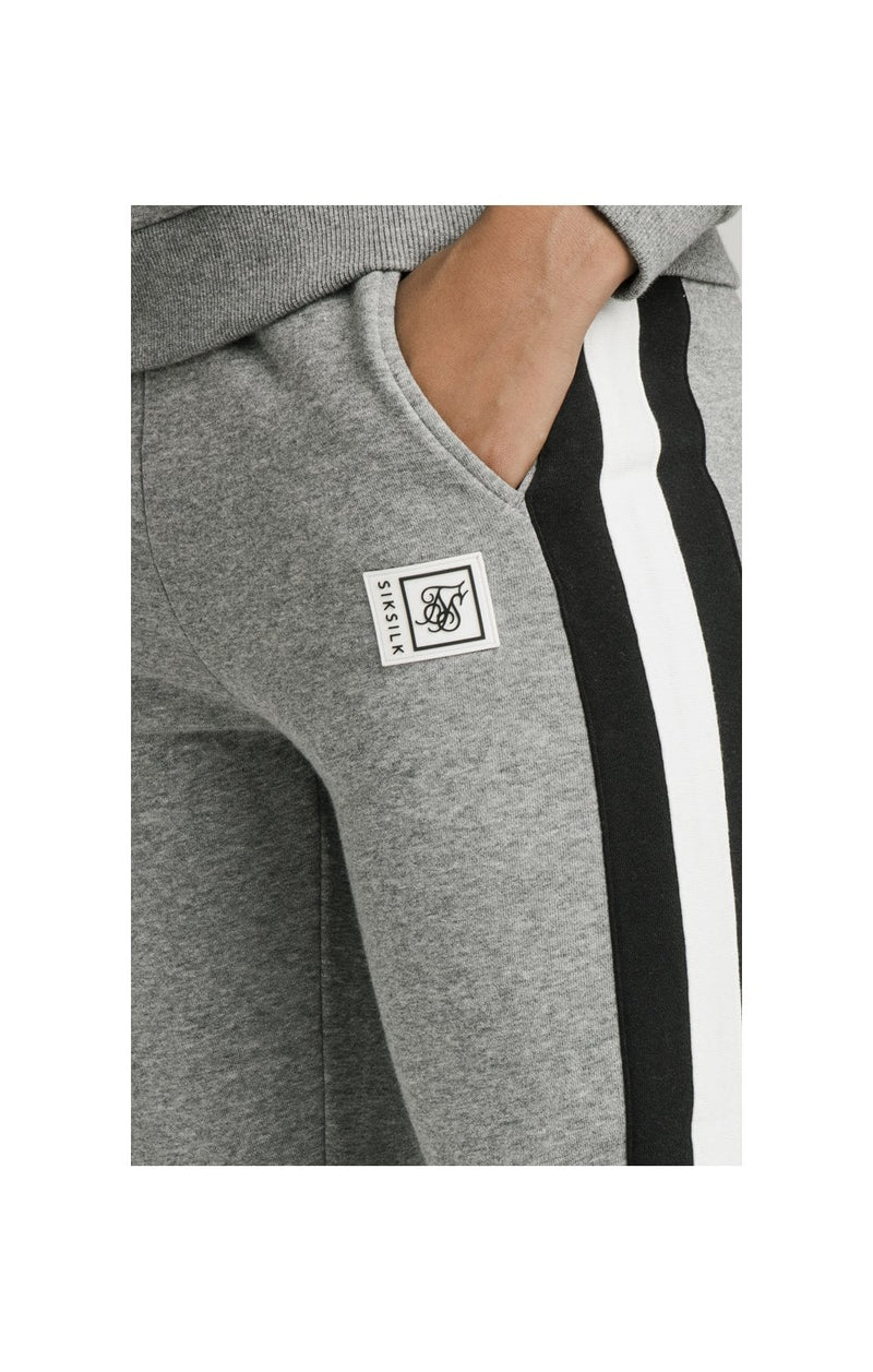 SikSilk Luxe Track Pants - Grey Marl (1)