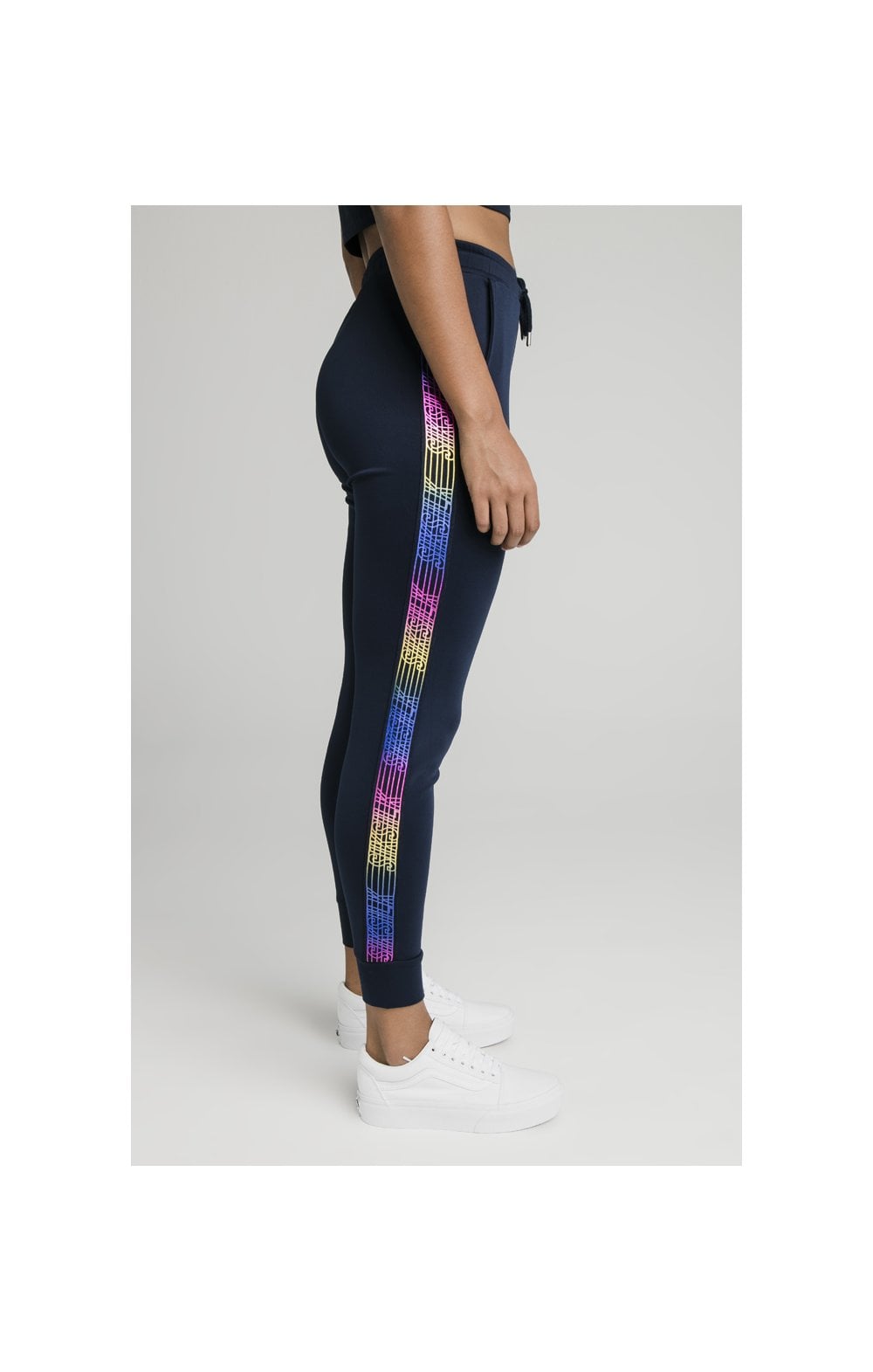 SikSilk Rainbow Runner Track Pants - Navy (3)