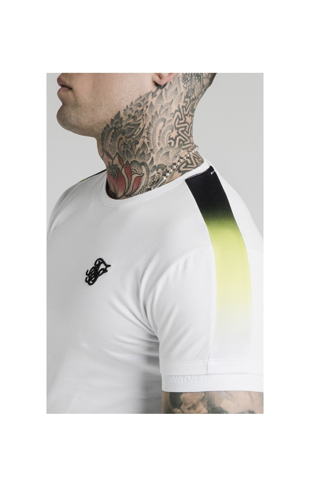Load image into Gallery viewer, SikSilk S/S Fade Panel Tech Tee - White (2)
