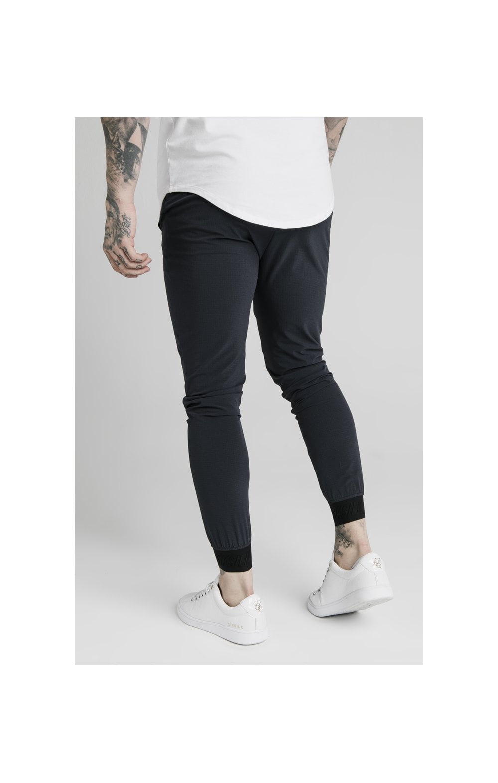Load image into Gallery viewer, SikSilk Agility Poly Rib Track Pants - Midnight Navy (2)