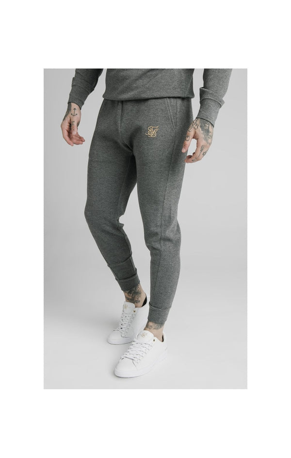 SikSilk Fitted Signature Track Pants - Grey