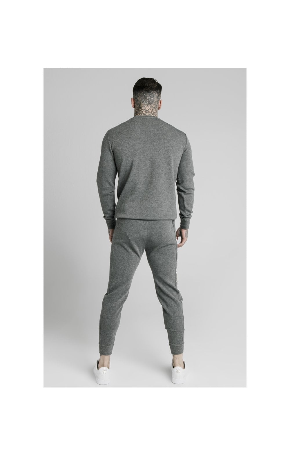 SikSilk Fitted Signature Track Pants - Grey (7)