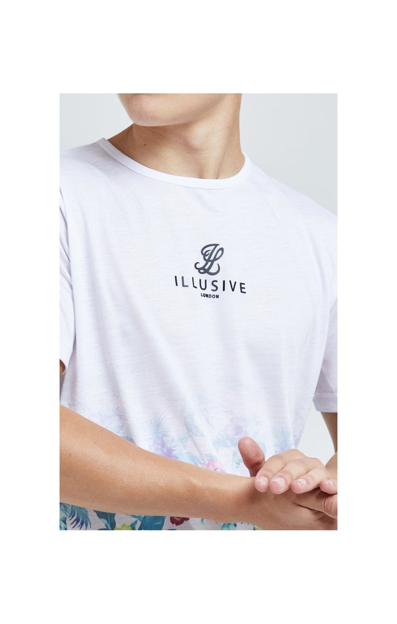 Illusive London Fade Tee – White & Floral (1)