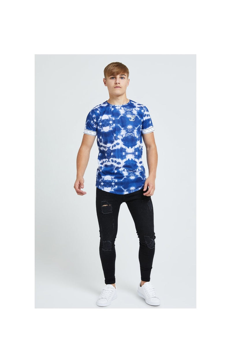 Illusive London Tie Dye Print Tech Tee - Blue & White (1)