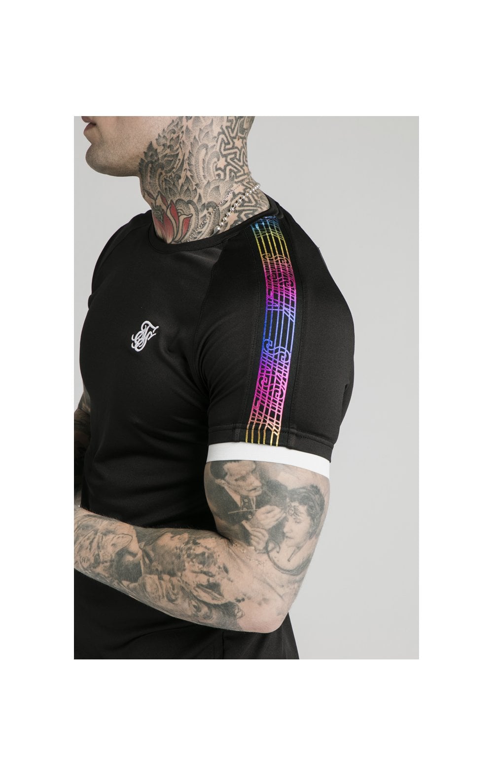 SikSilk S/S Fade Runner Tech Tee - Black (1)