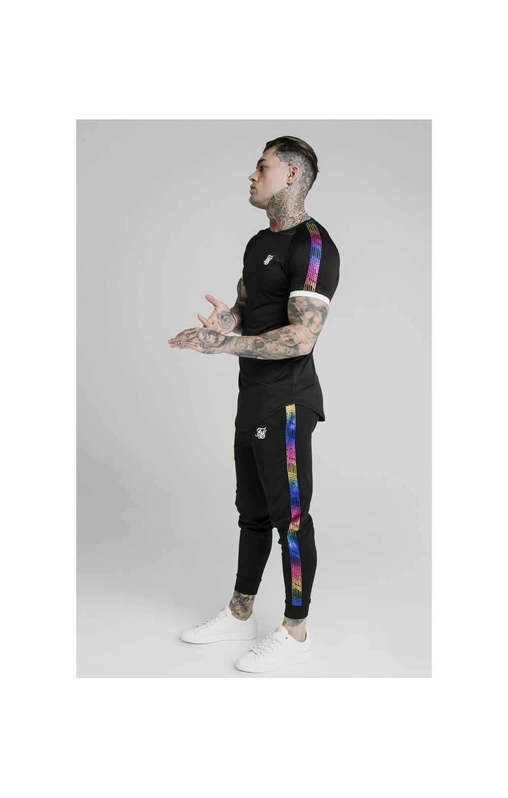 SikSilk S/S Fade Runner Tech Tee - Black (2)