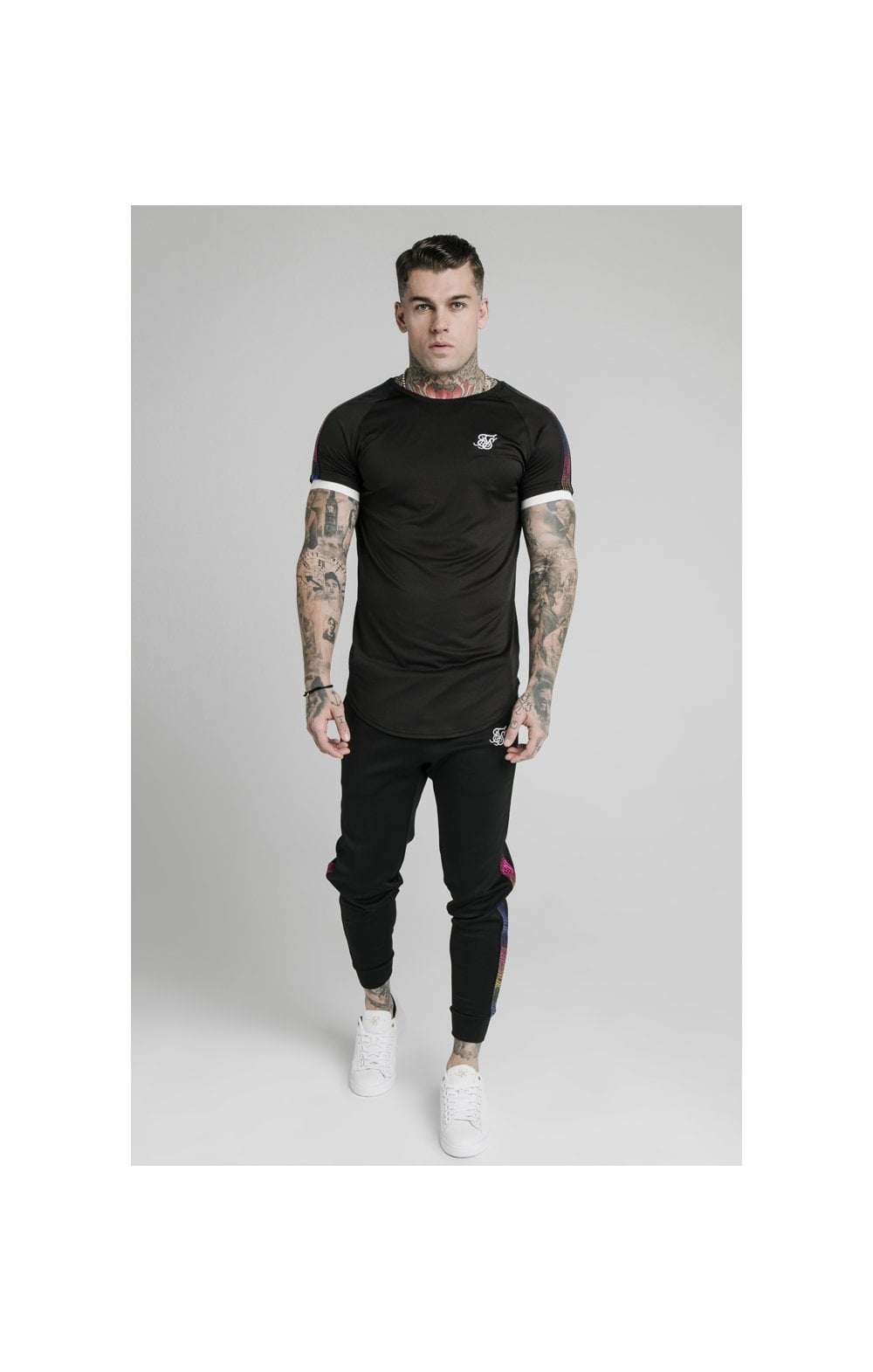 SikSilk S/S Fade Runner Tech Tee - Black (3)