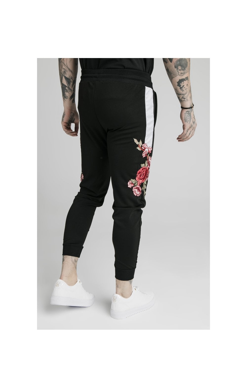 SikSilk Applique Panelled Fitted Joggers - Black (5)