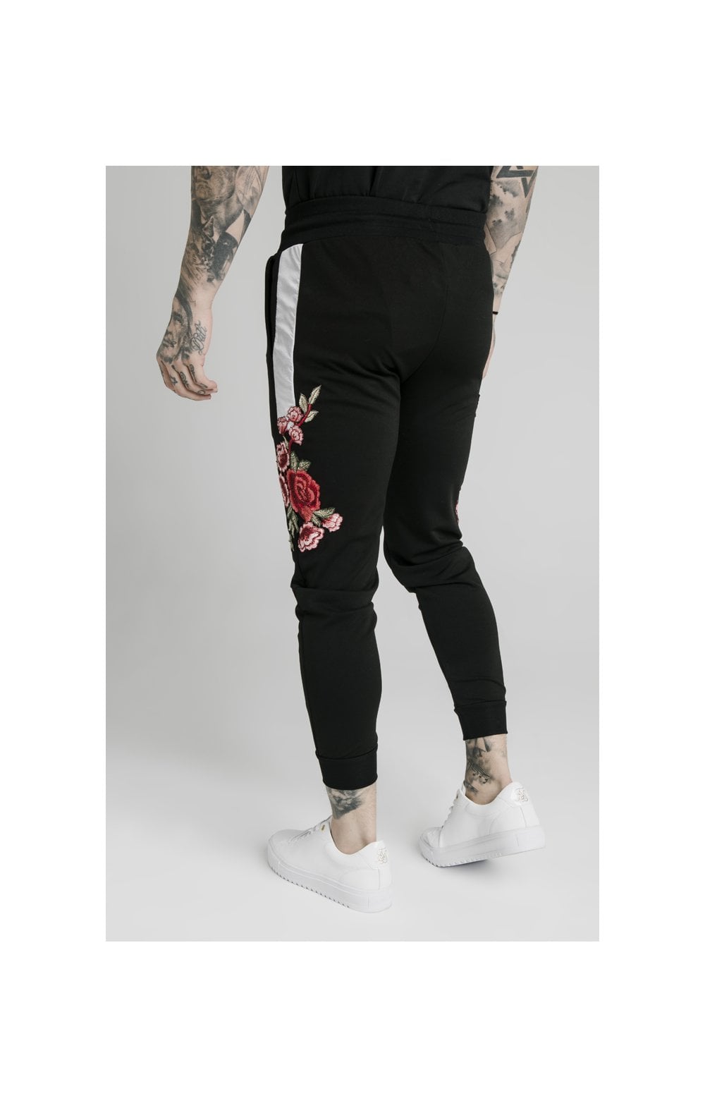 SikSilk Applique Panelled Fitted Joggers - Black (7)