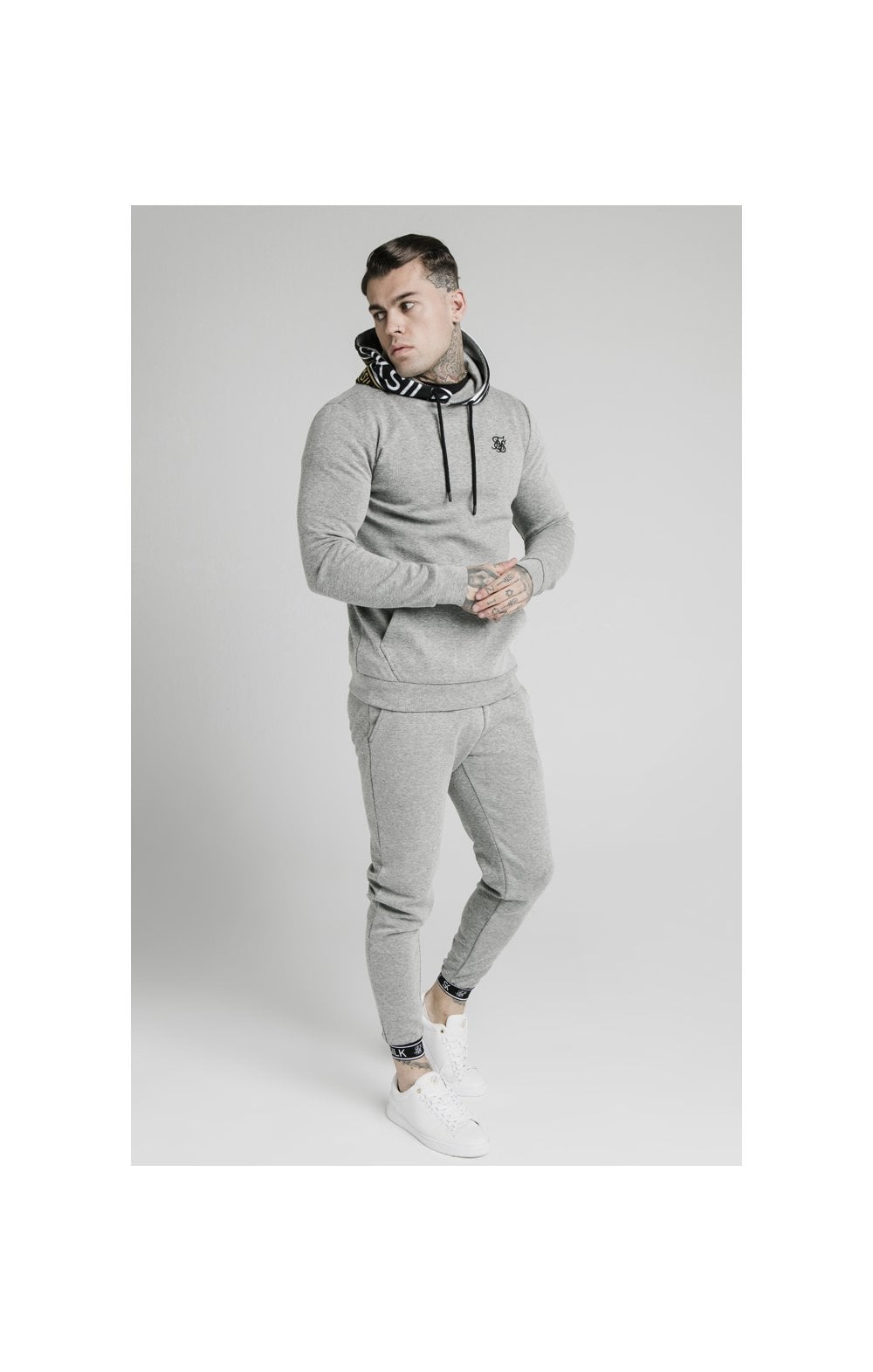 SikSilk Elastic Cuff Jogger - Grey Marl (3)