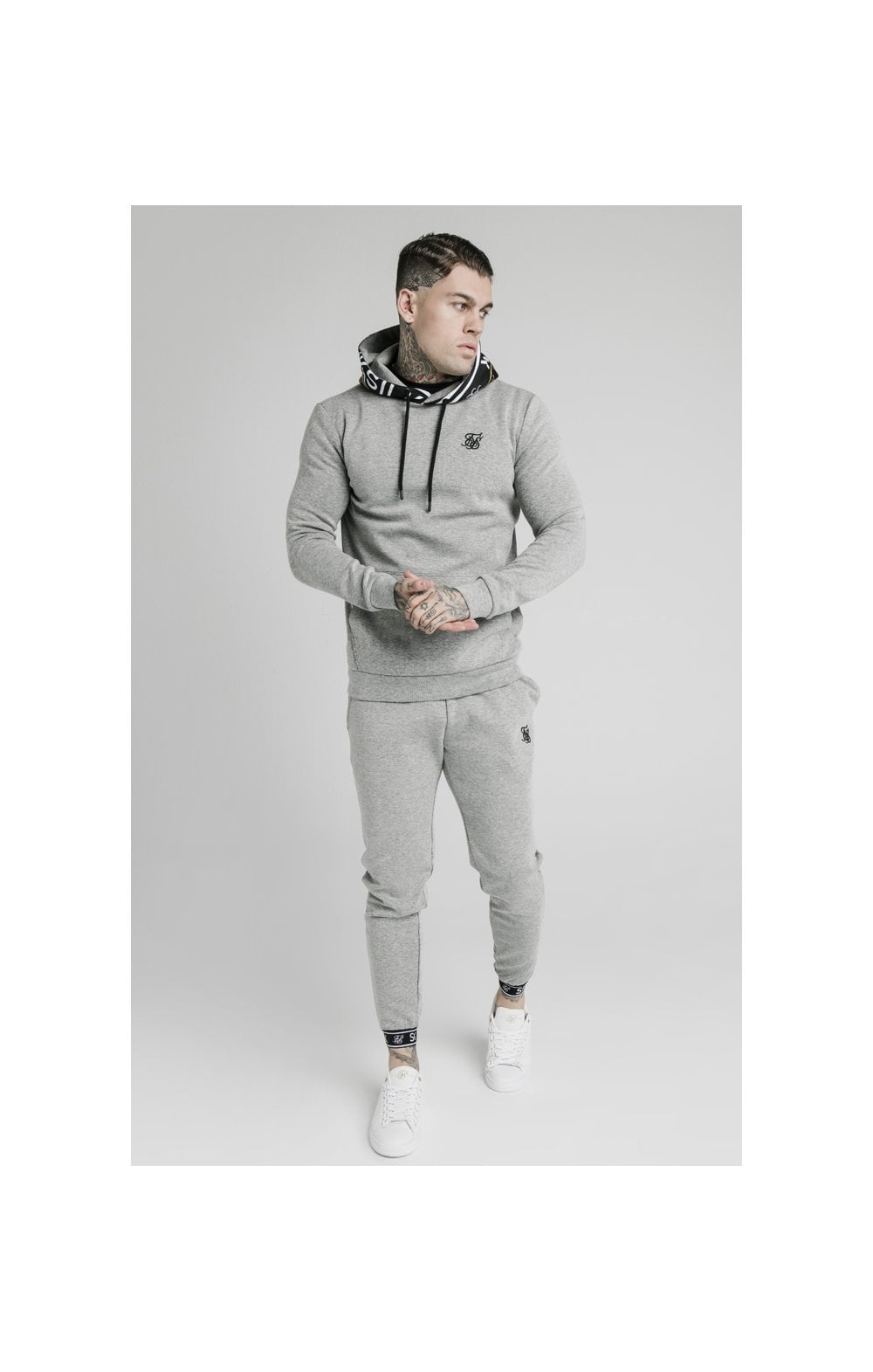 SikSilk Elastic Cuff Jogger - Grey Marl (4)