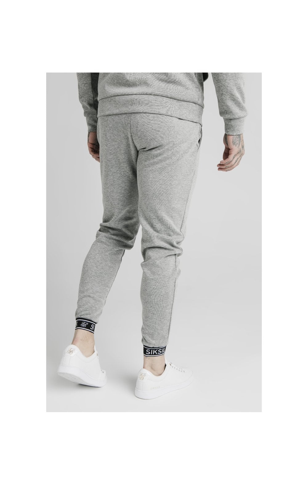 SikSilk Elastic Cuff Jogger - Grey Marl (5)