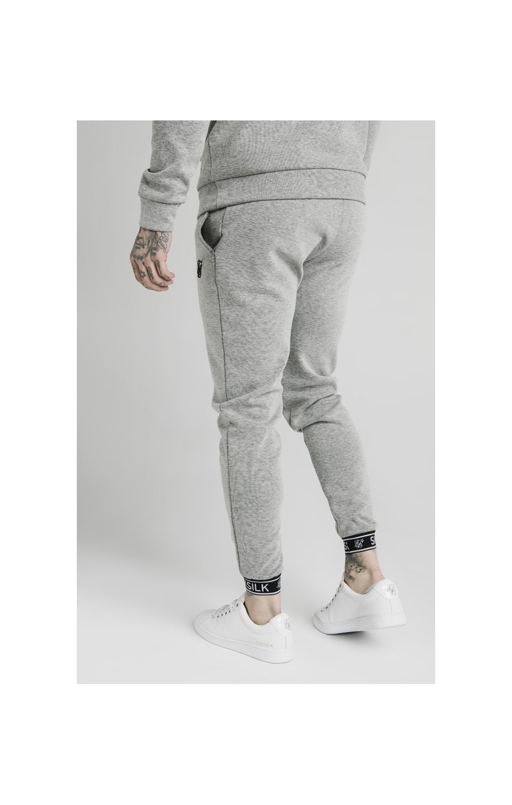 SikSilk Elastic Cuff Jogger - Grey Marl (7)