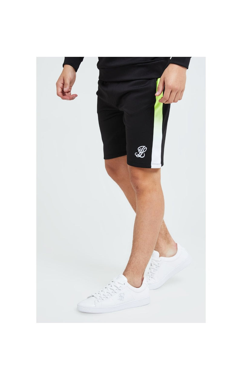 Illusive London Fade Panel Shorts - Black Neon