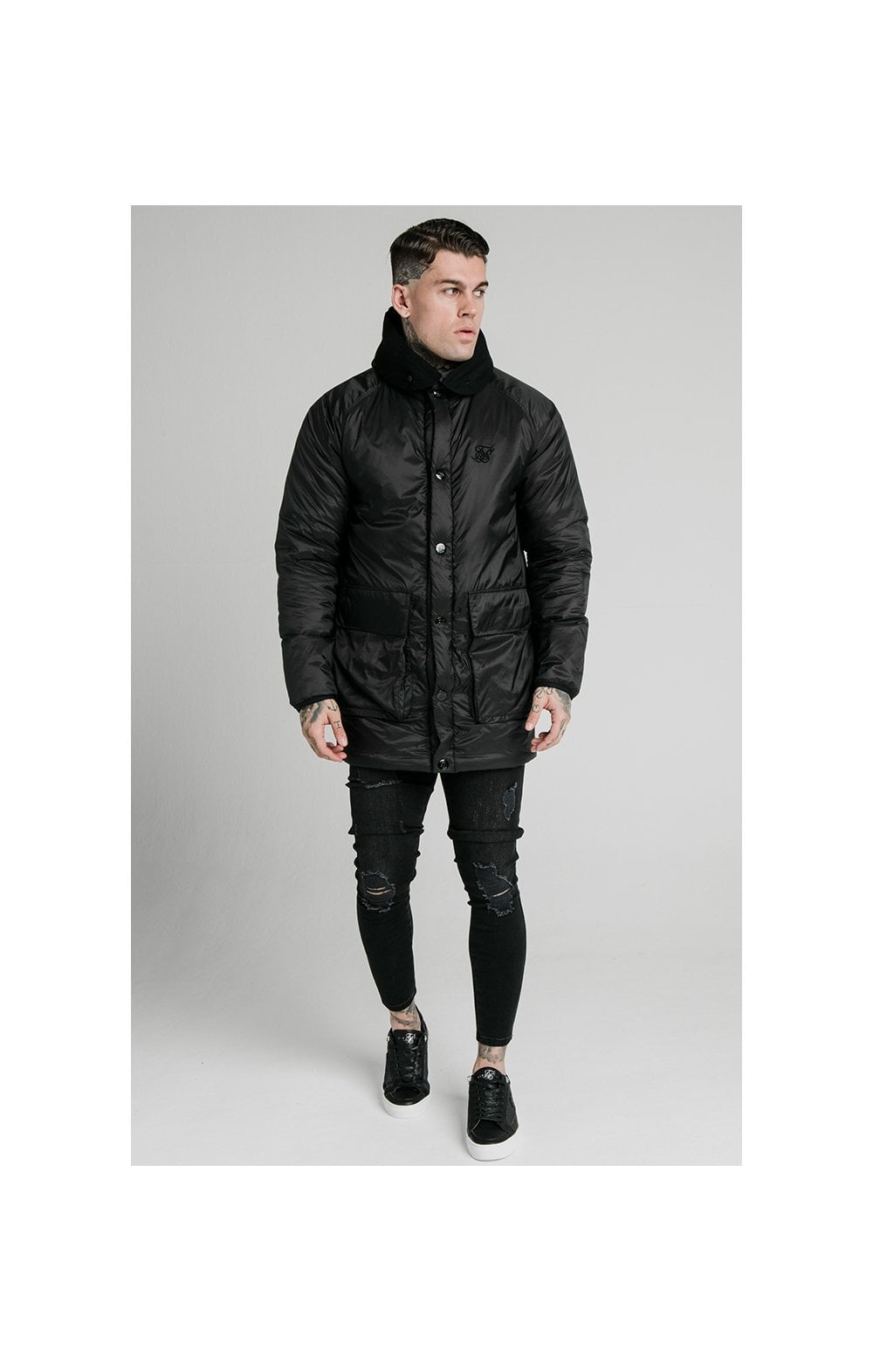 SikSilk Navigate Puff Parka Black SikSilk IE