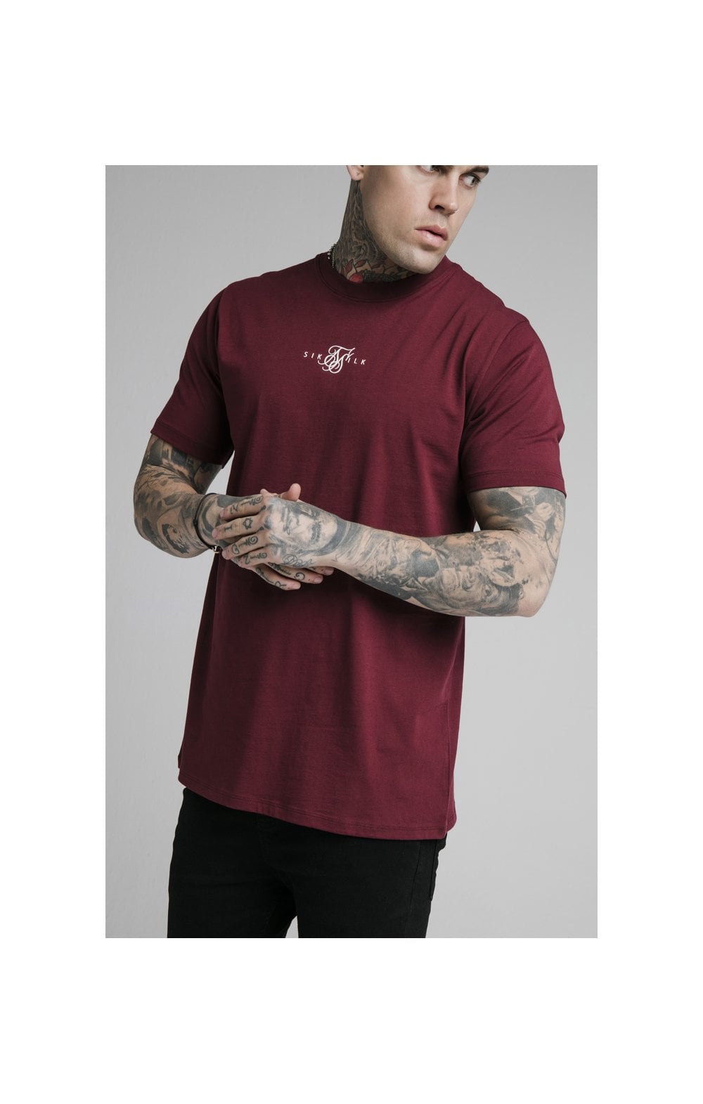 Burgundy Essential Muscle Fit T-Shirt (2)