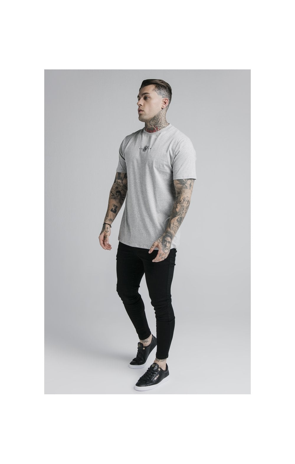 Grey Marl Essential Muscle Fit T-Shirt (4)