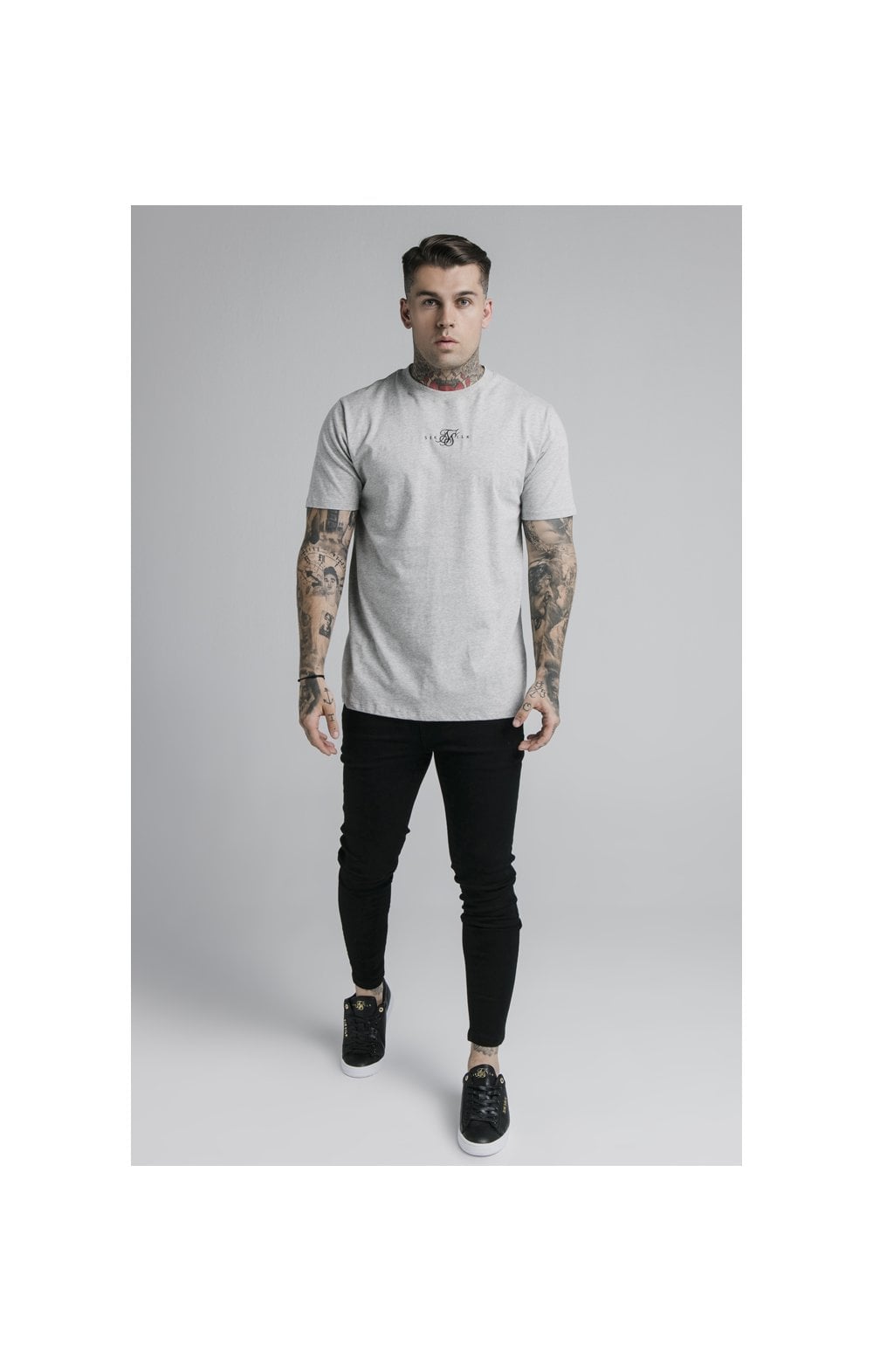 Grey Marl Essential Muscle Fit T-Shirt (5)