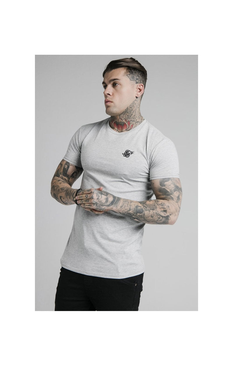 Grey Marl Essential Muscle Fit T-Shirt