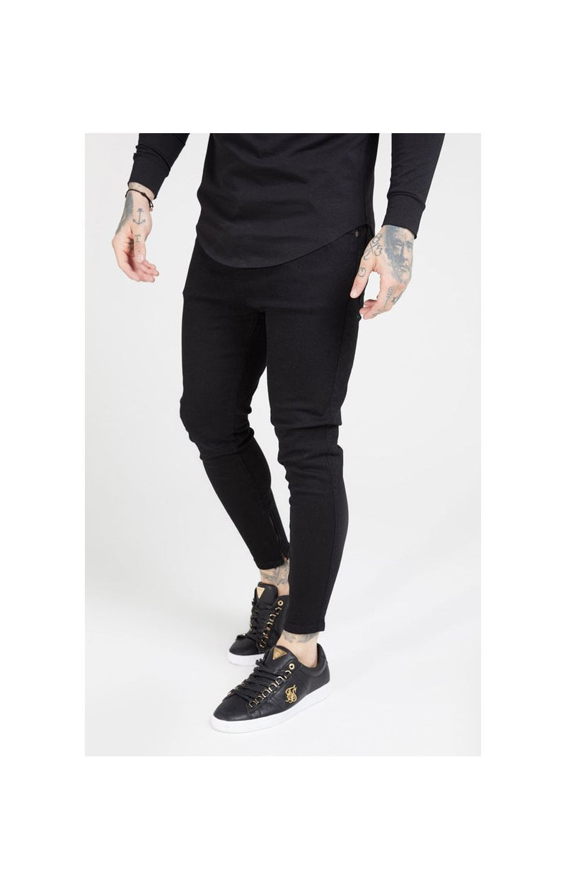 Black Essential Drop Crotch Jean