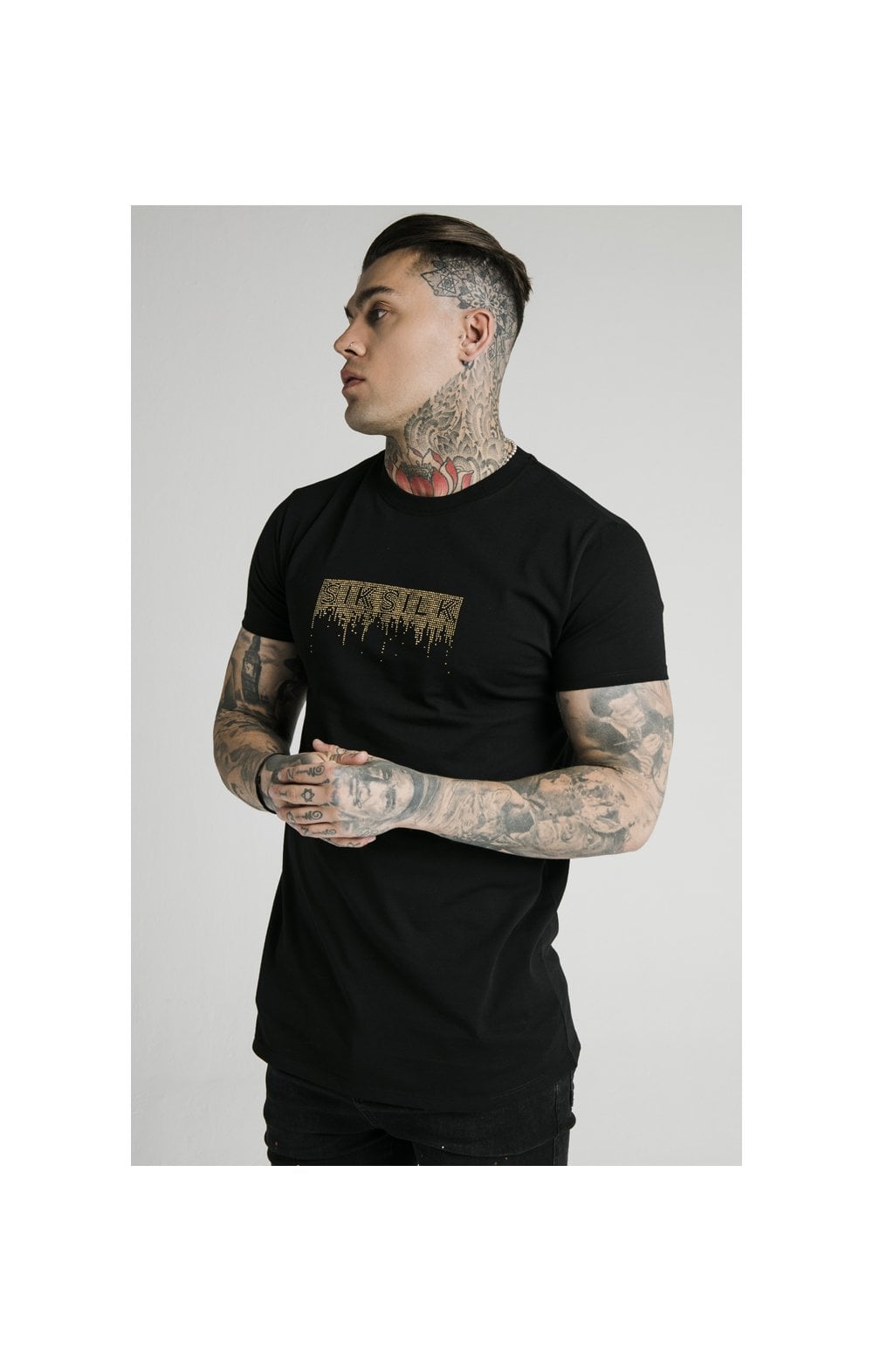 SikSilk Rhinestone Creep Tee – Black