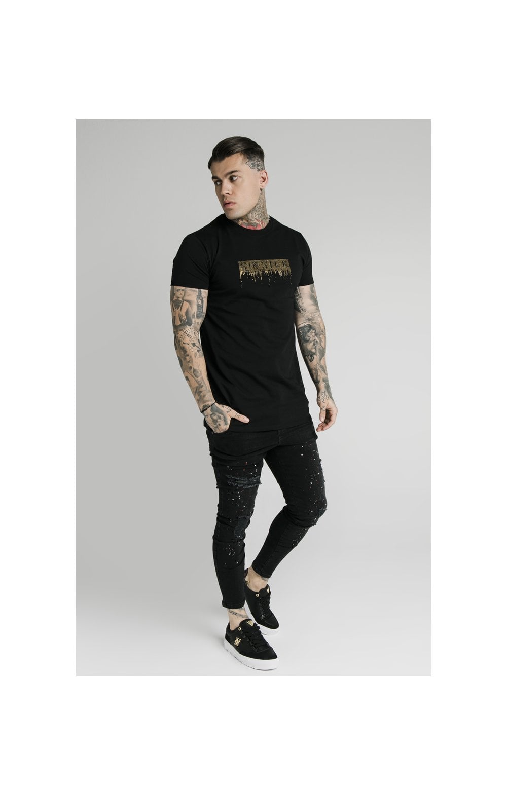 SikSilk Rhinestone Creep Tee – Black (3)