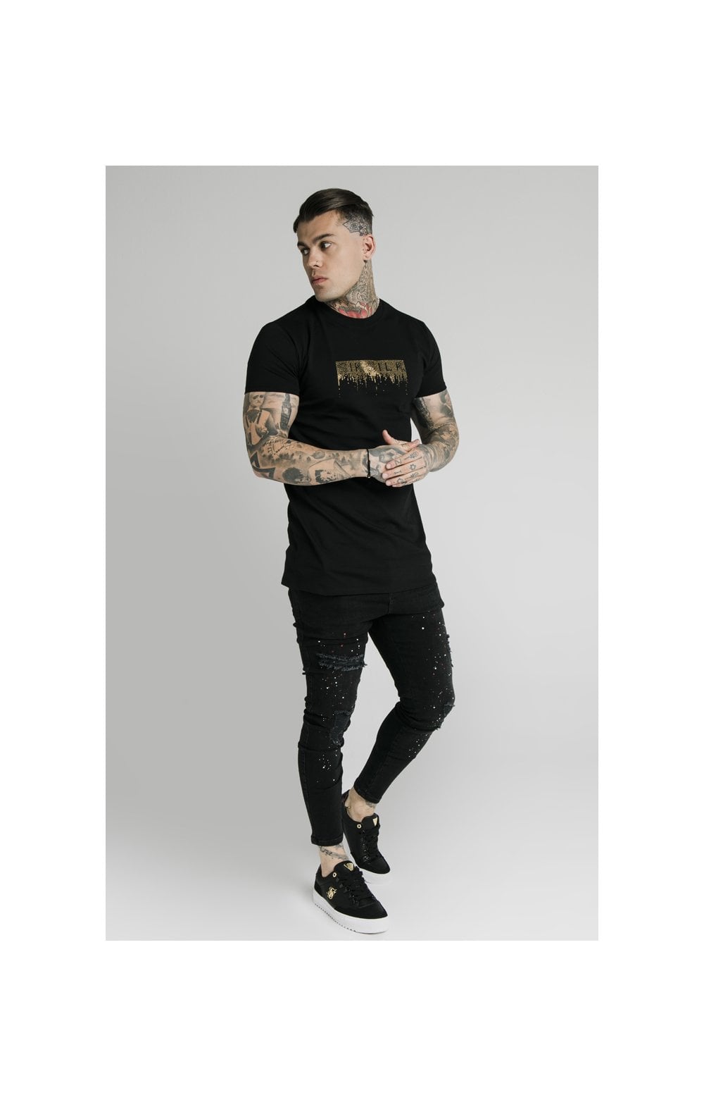 SikSilk Rhinestone Creep Tee – Black (4)