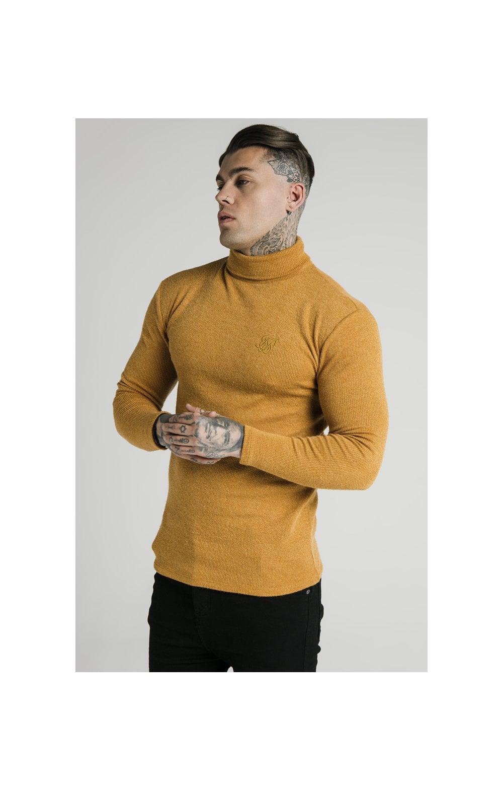 SikSilk Rib Turtle Neck - Yellow