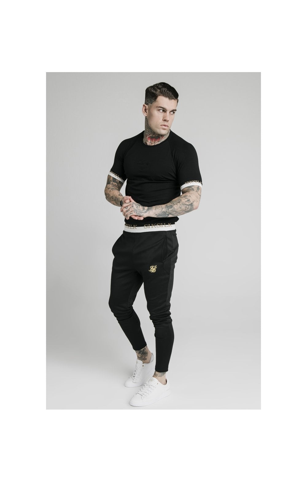 SikSilk S/S Deluxe Raglan Tech Tee - Black (2)