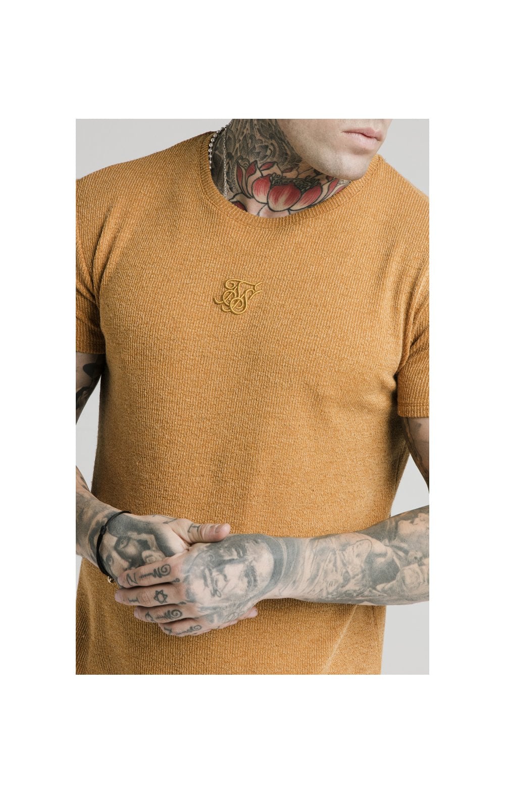Load image into Gallery viewer, SikSilk Rib Knit Gym Tee - Yellow (1)