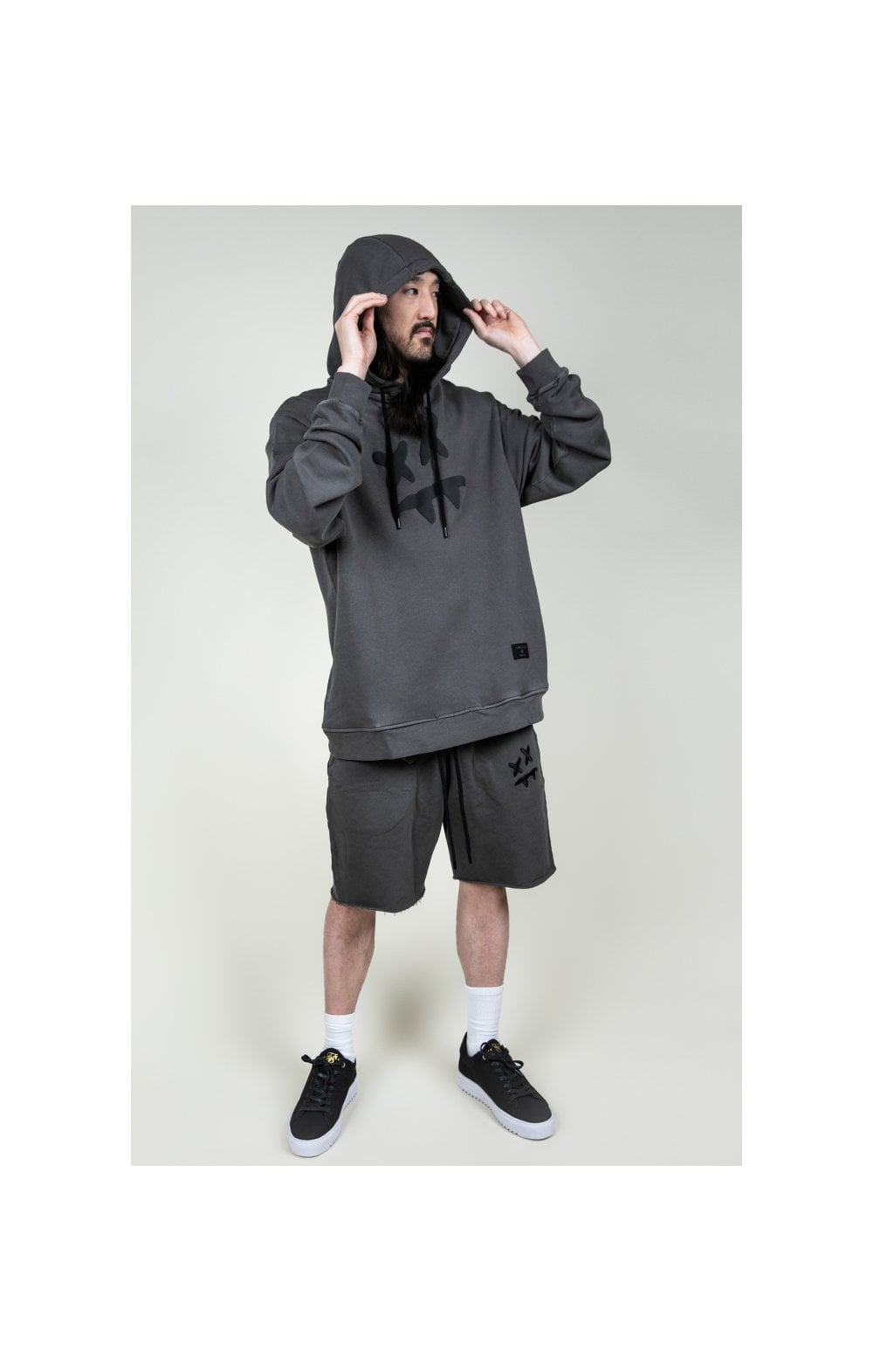 SikSilk X Steve Aoki Overhead Hoodie - Washed Grey (5)