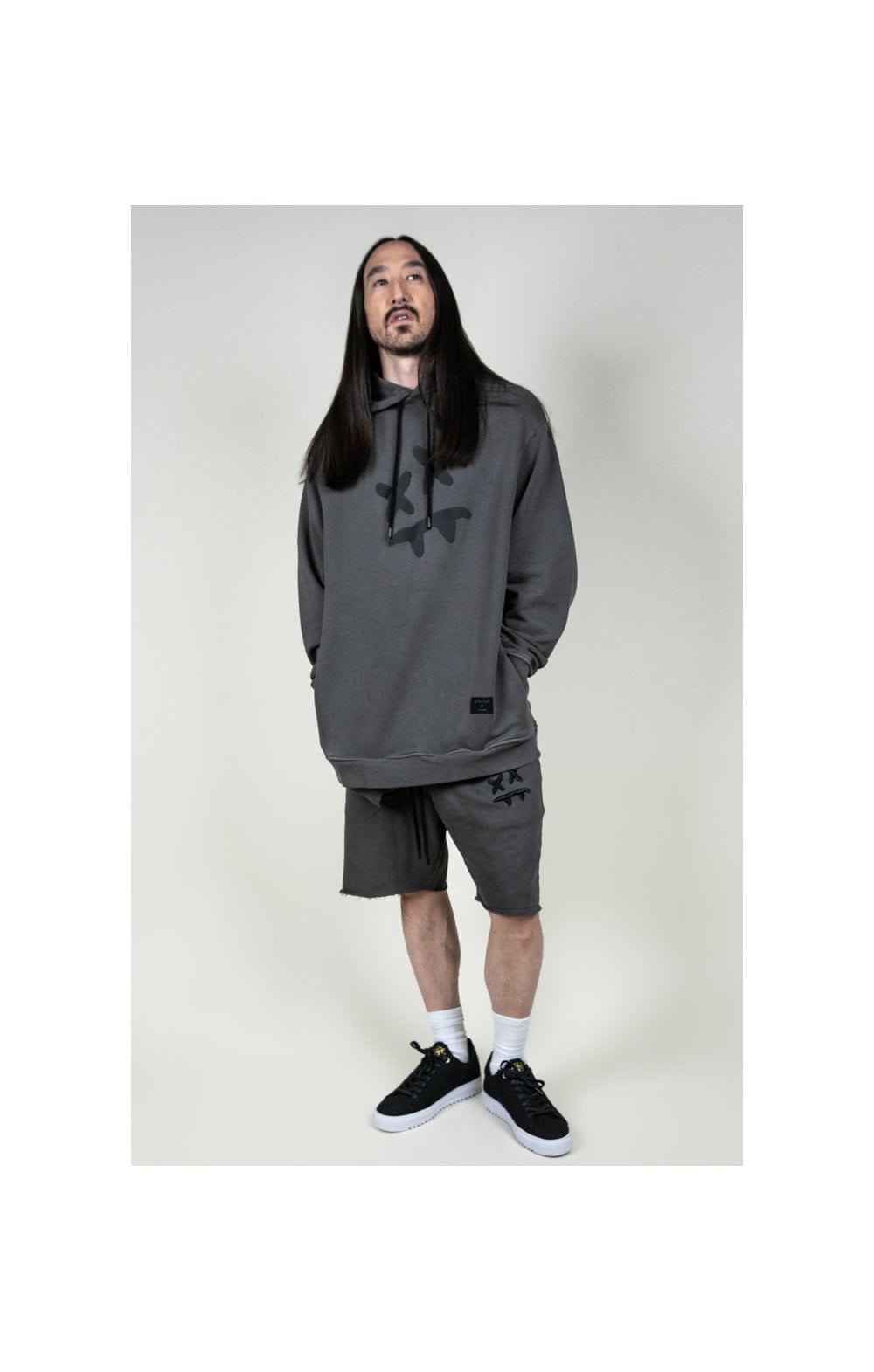 SikSilk X Steve Aoki Overhead Hoodie - Washed Grey (6)