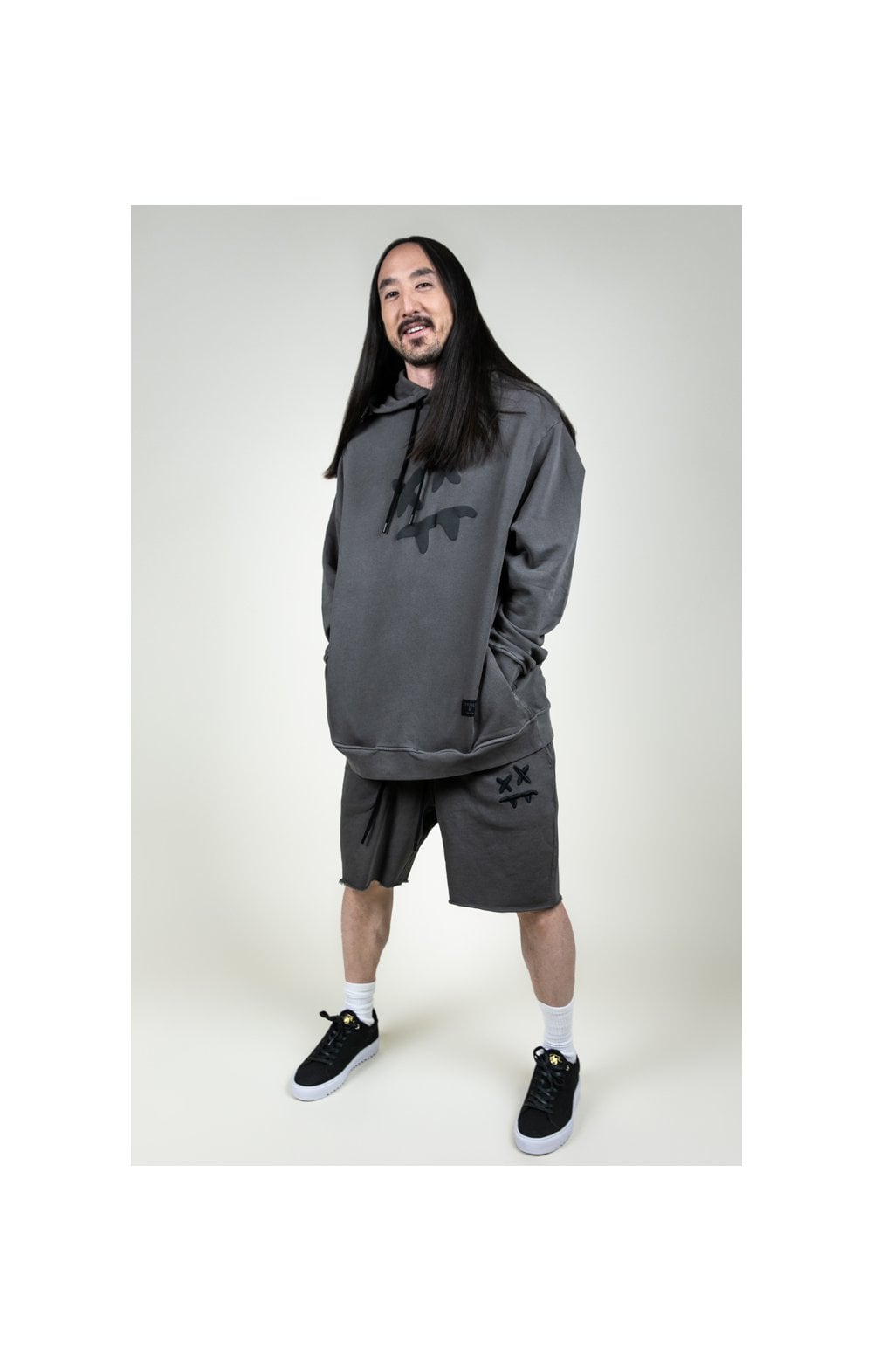 SikSilk X Steve Aoki Overhead Hoodie - Washed Grey (7)