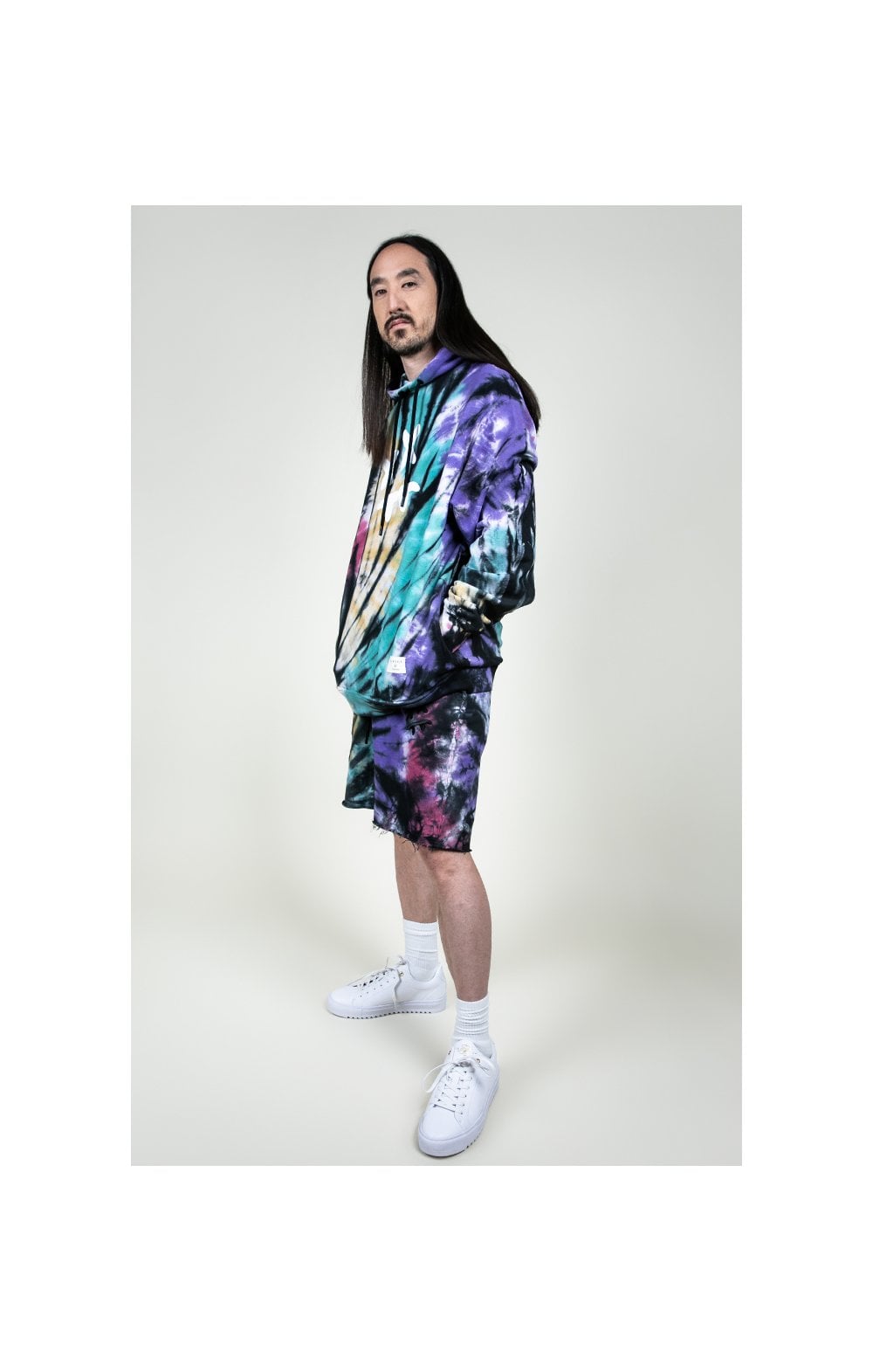 SikSilk X Steve Aoki Overhead Hoodie - Rainbow Ink Tie Dye (5)