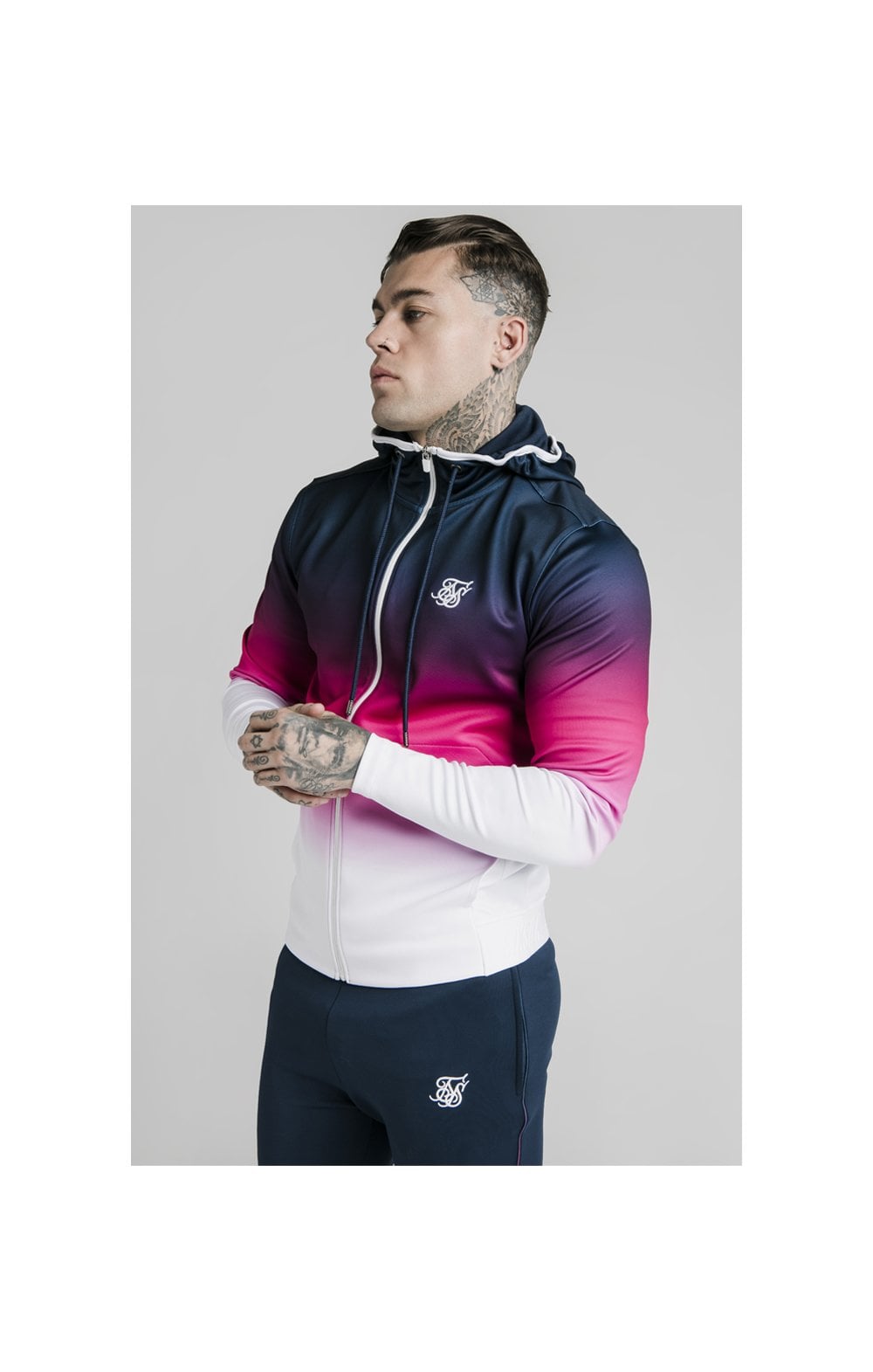 Siksilk athlete zip through hot sale hoodie